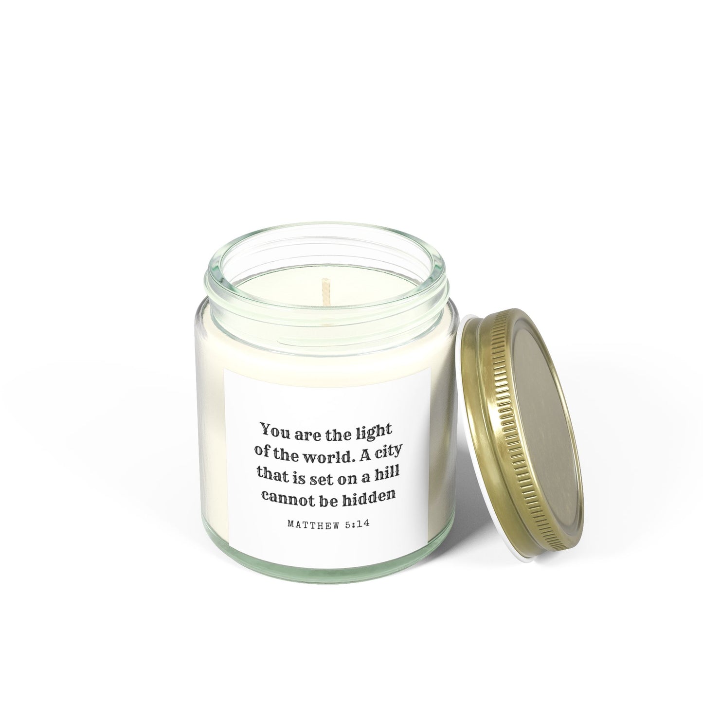 Scented Candle - 'You are the light of the world' Quote