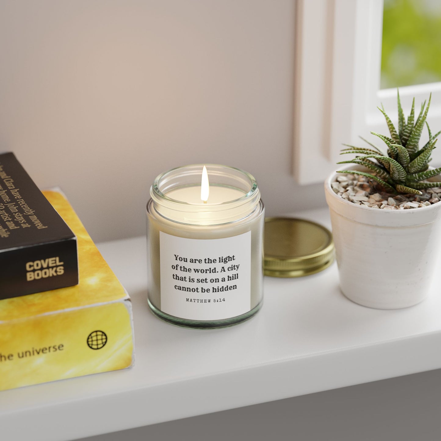 Scented Candle - 'You are the light of the world' Quote
