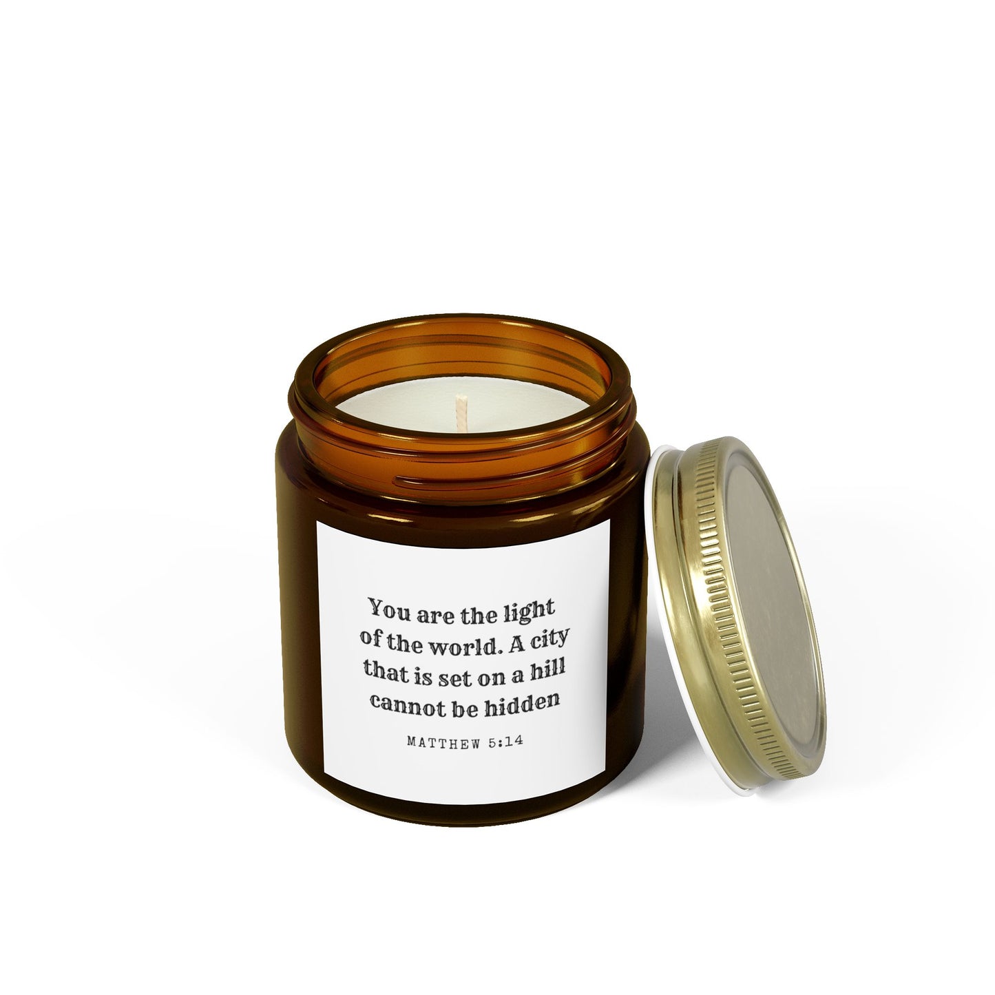 Scented Candle - 'You are the light of the world' Quote
