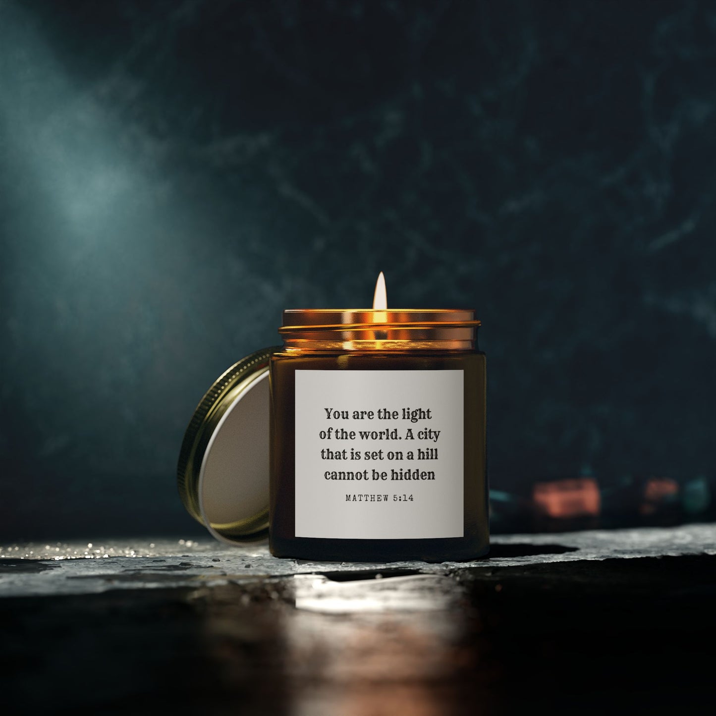 Scented Candle - 'You are the light of the world' Quote