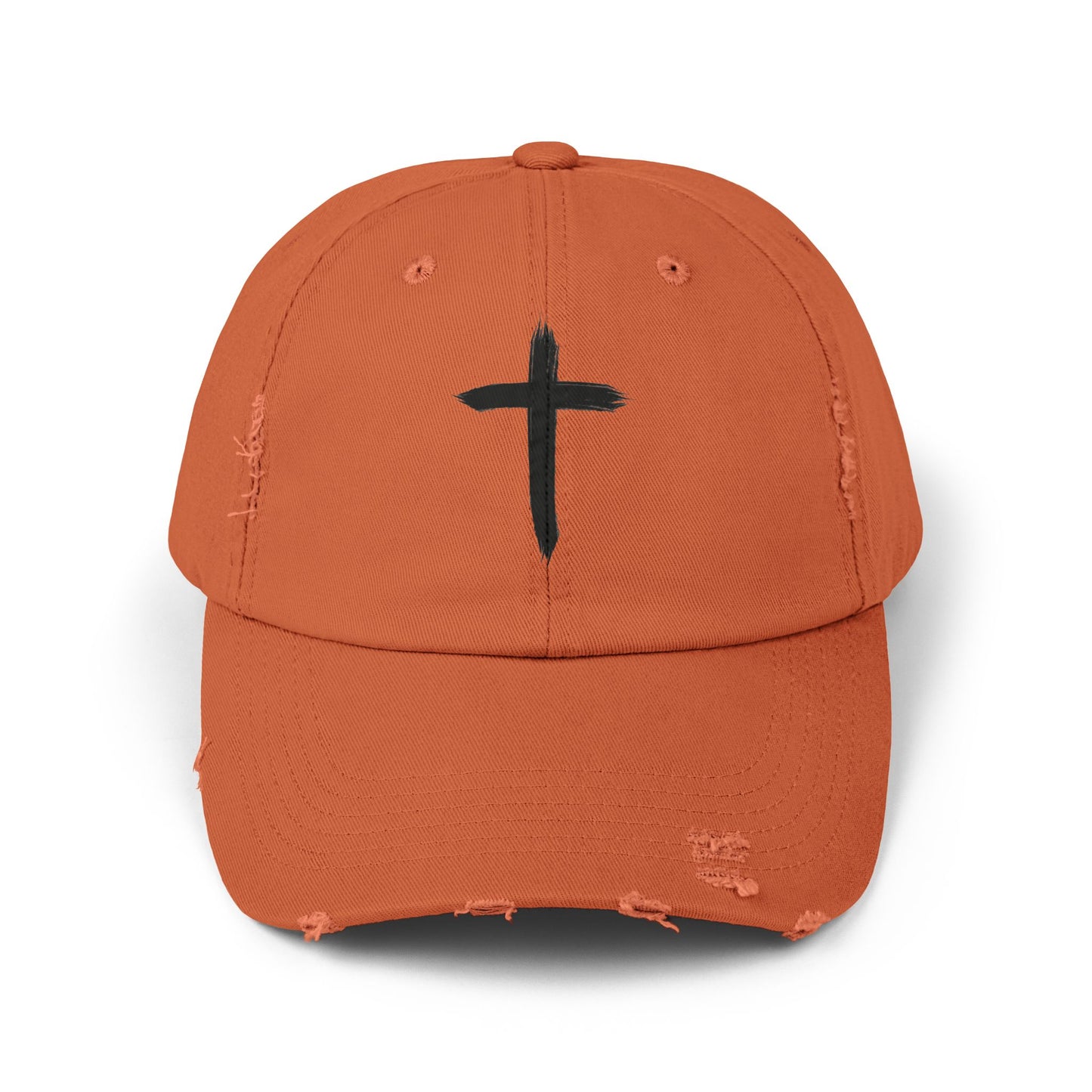 Distressed Cap with Cross