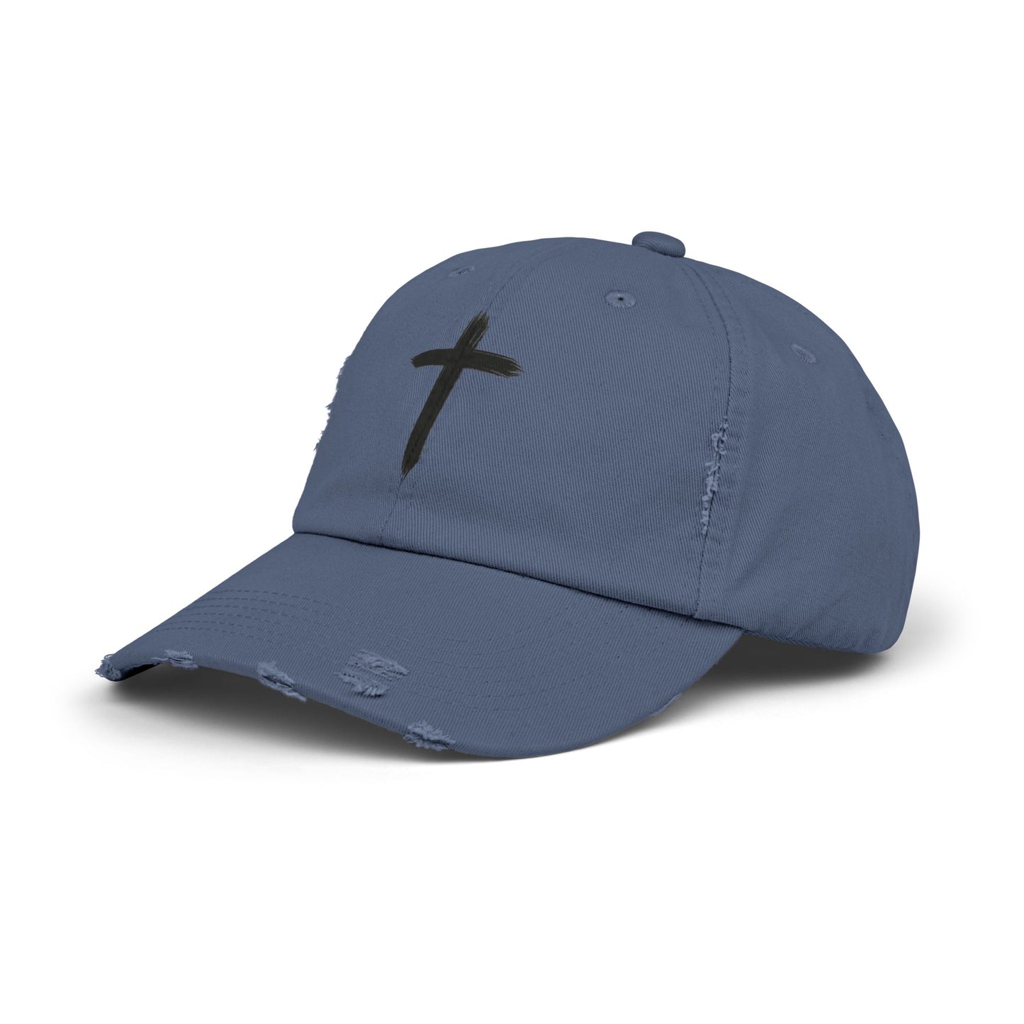 Distressed Cap with Cross