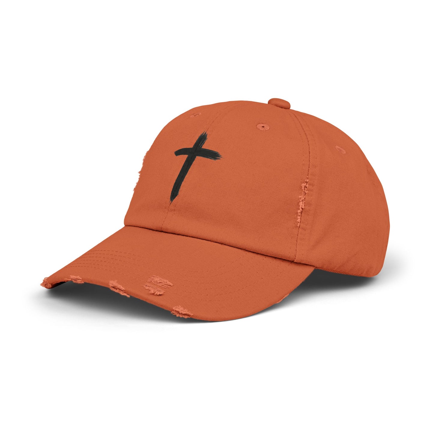 Distressed Cap with Cross