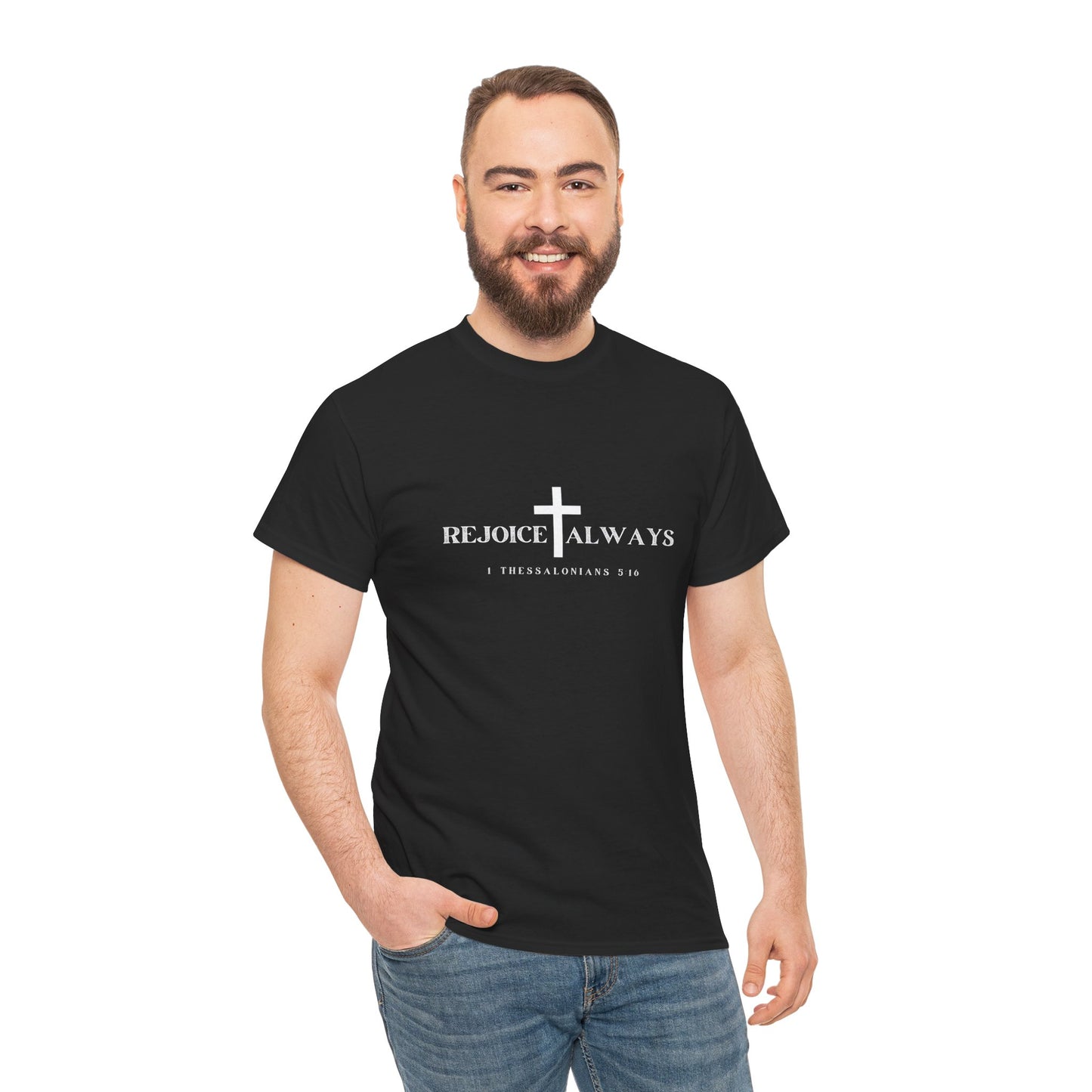 Unisex Tee - Rejoice Always Christian Shirt