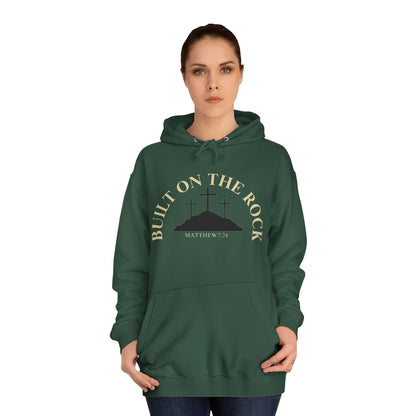 Built on the Rock Unisex College Hoodie