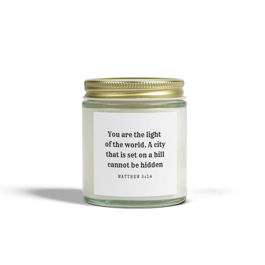 Scented Candle - 'You are the light of the world' Quote